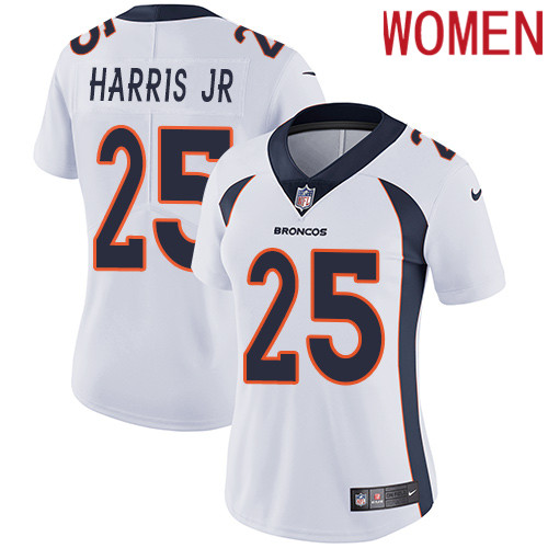 2019 Women Denver Broncos 25 Harris Jr white Nike Vapor Untouchable Limited NFL Jersey